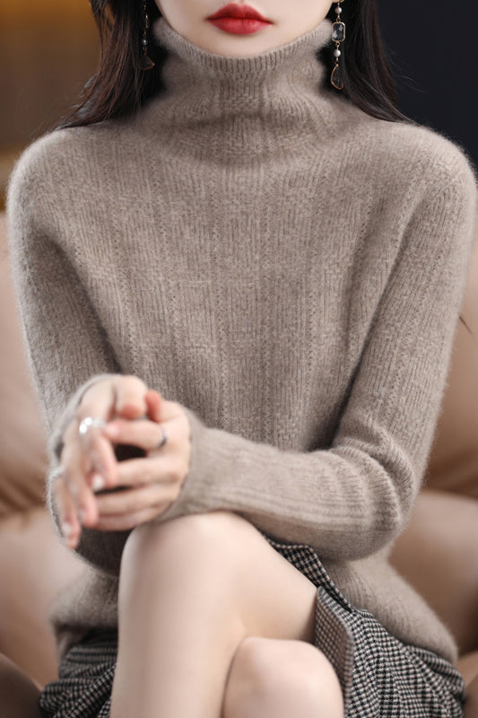 100% Merino Wool Knitted Sweater Women