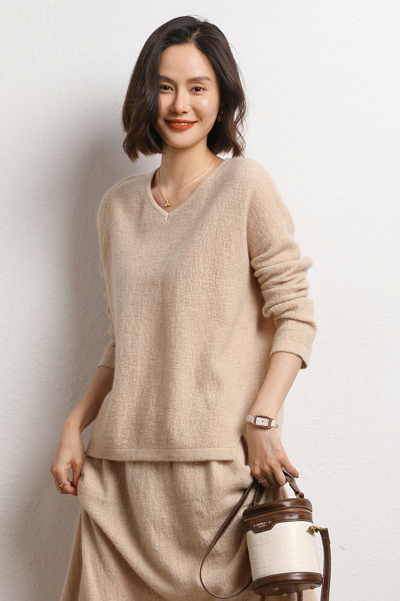 V Neck Cashmere Sweater