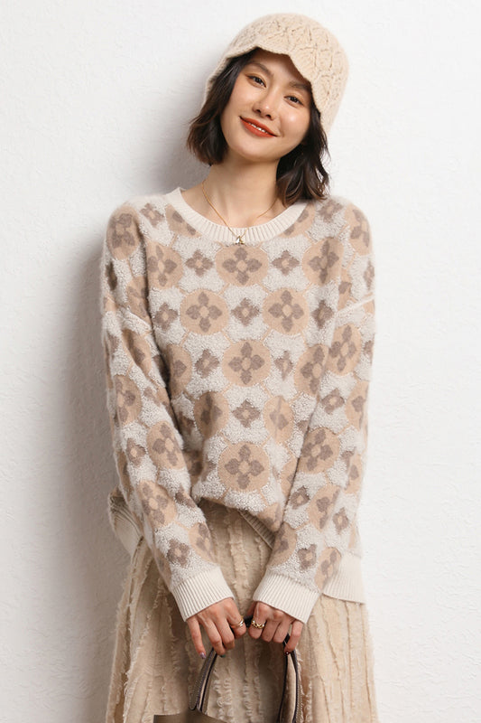 Printed Cashmere Sweater