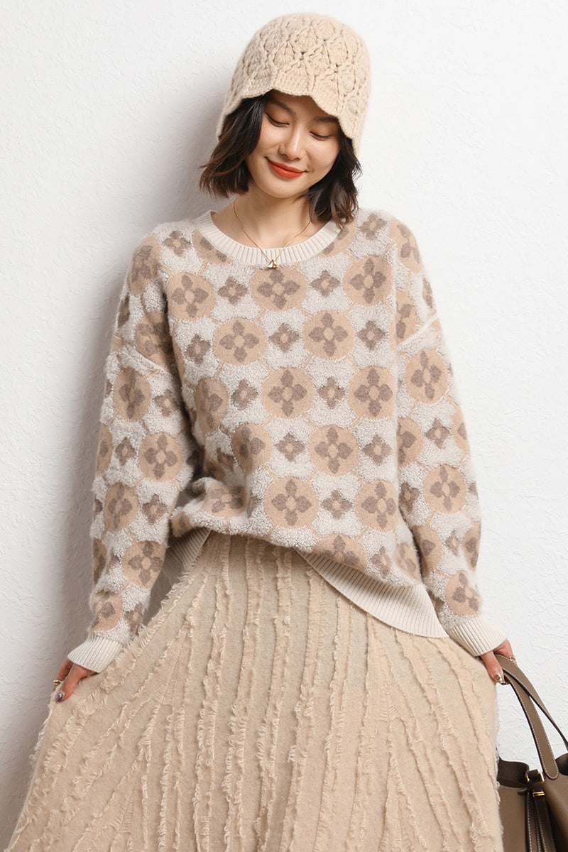 Printed Cashmere Sweater