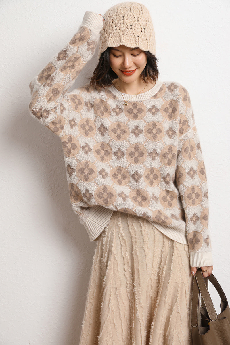 Printed Cashmere Sweater