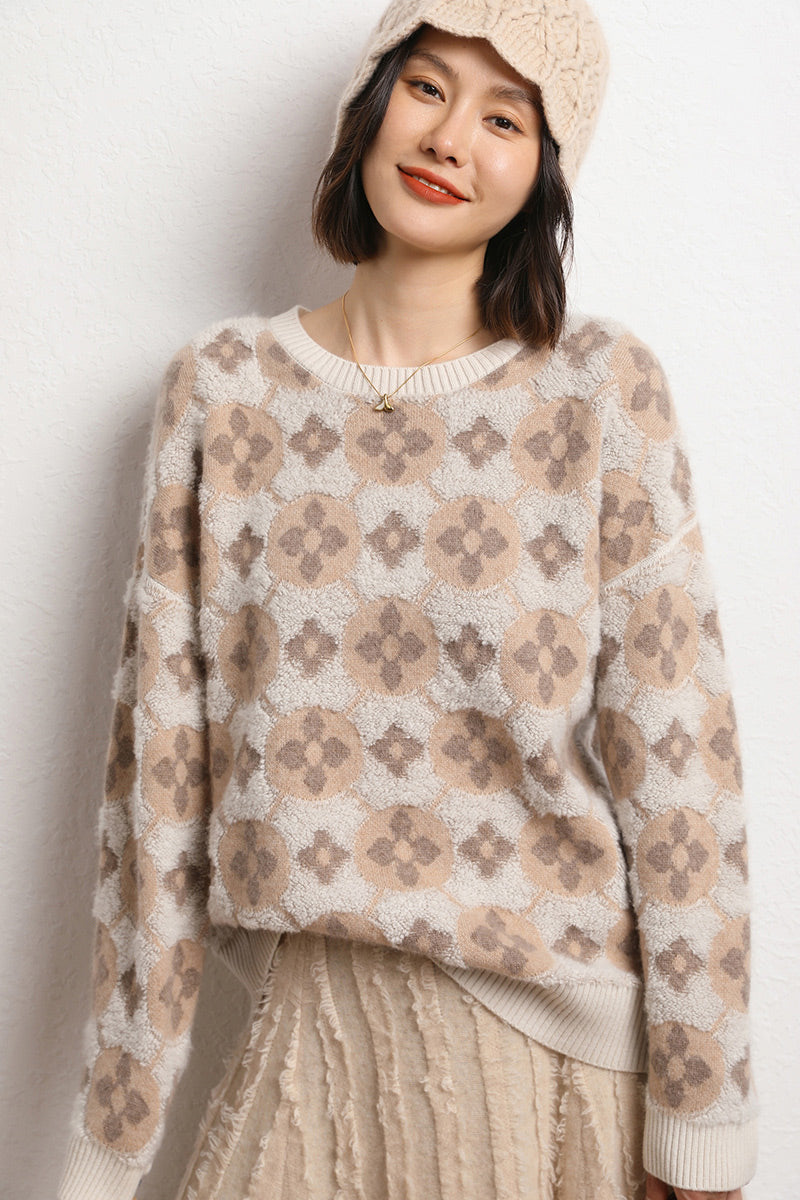 Printed Cashmere Sweater