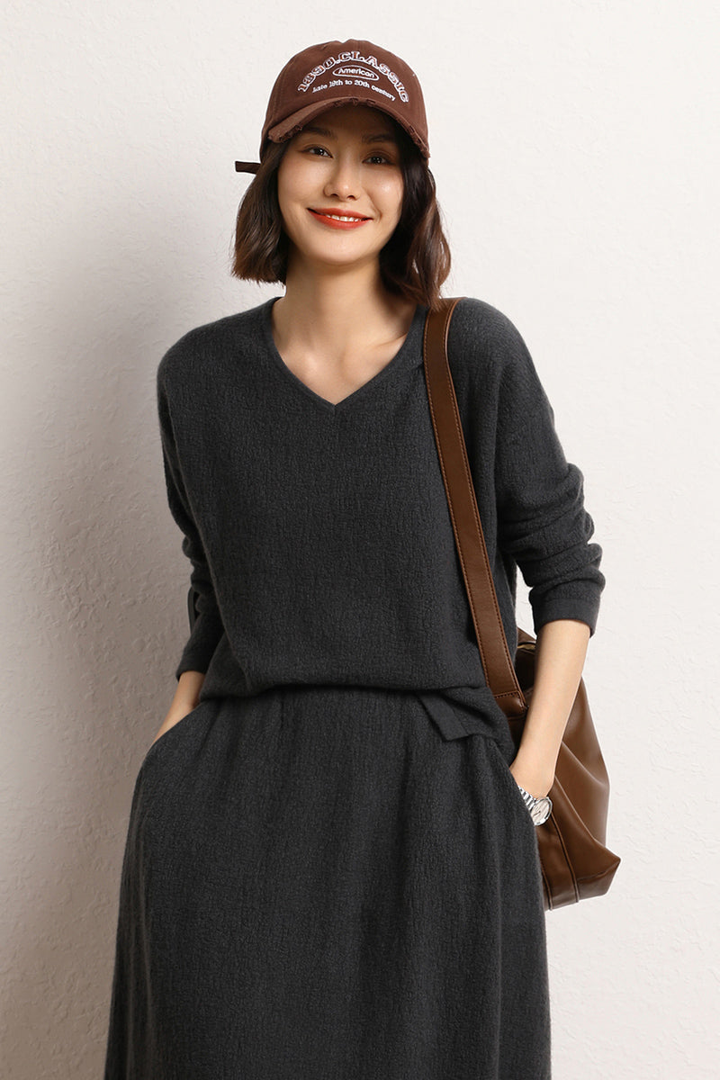 V Neck Cashmere Sweater