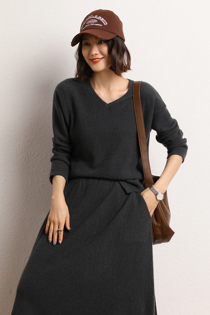 V Neck Cashmere Sweater