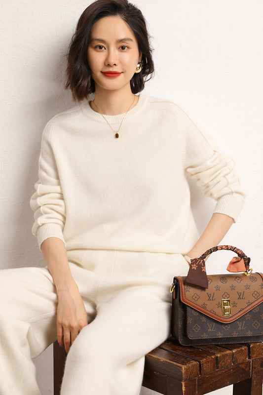 Ladies Round Neck Pullover Cashmere Sweater