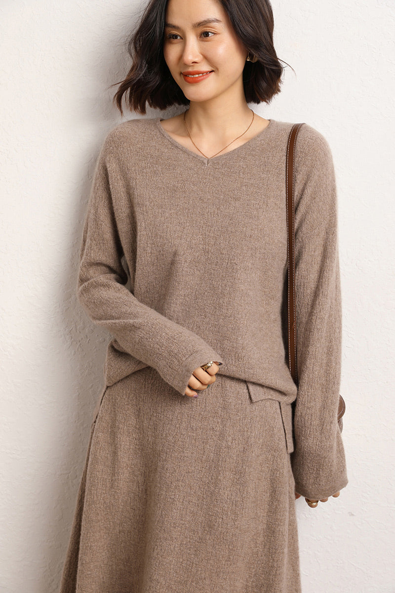 V Neck Cashmere Sweater