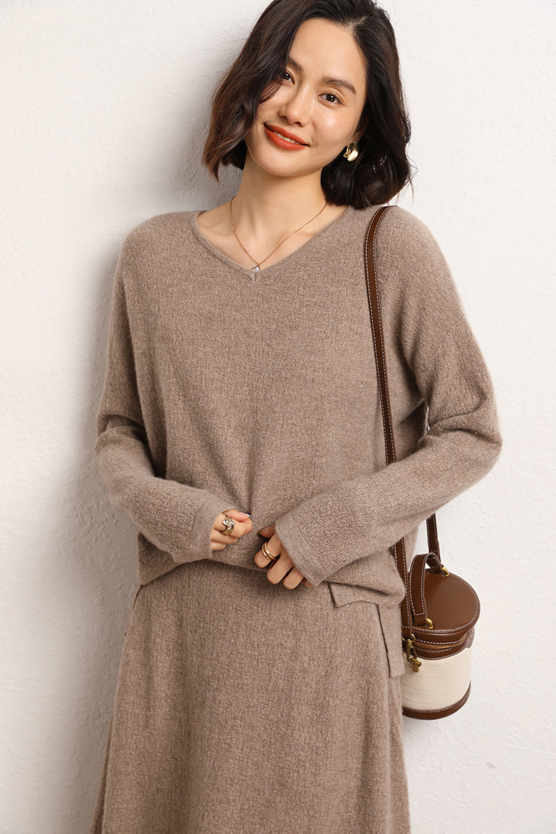 V Neck Cashmere Sweater