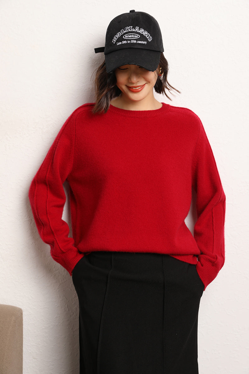 Ladies Round Neck Pullover Cashmere Sweater