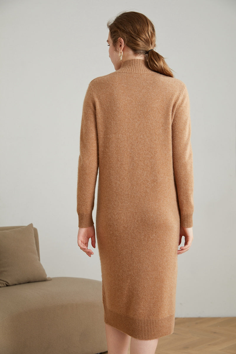 Women's Cashmere Knitted Warm Elegant Dress