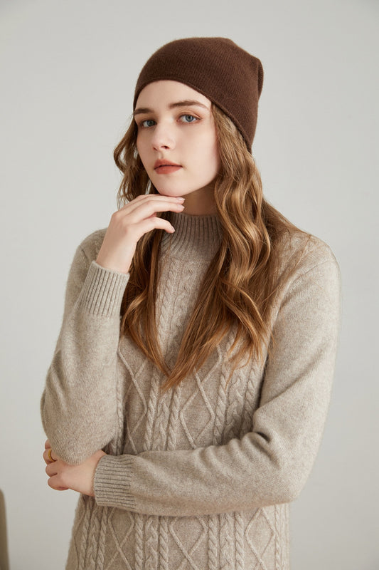 Women's Hats Knitted Winter Beanie Alashan Cashmere